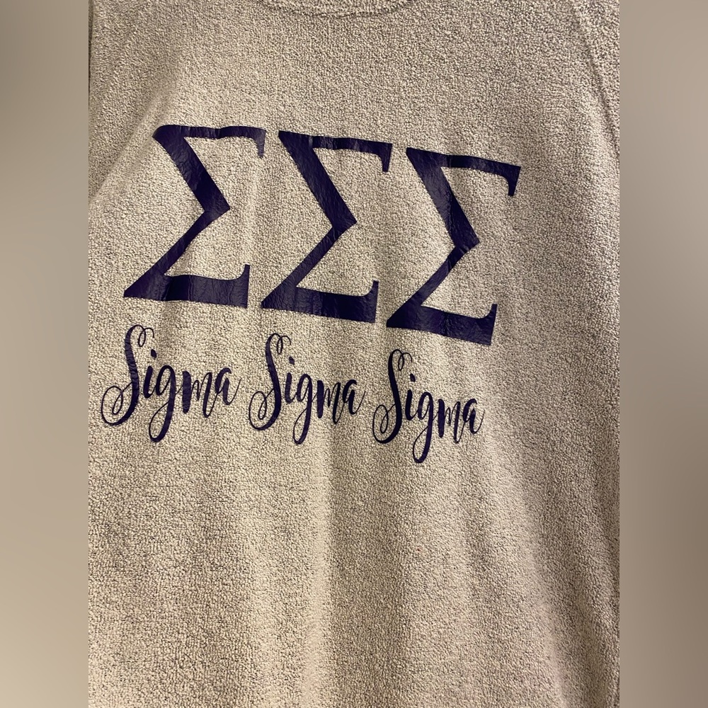 Sigma Sigma Sigma sorority oversized sweater